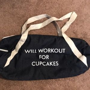 Will work out for cupcakes gym bag